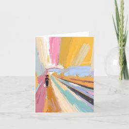 Afro-Amerikaanse vrouw Abstract Bedankkaart