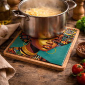 Afro-Amerikaanse Vrouw Art Tegeltje