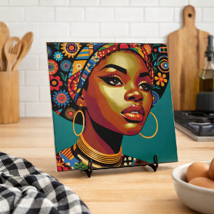 Afro-Amerikaanse Vrouw Art Tegeltje