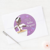 Afro-Amerikaanse vrouw bakkerij uit de keuken van Ronde Sticker (Envelop)