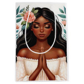 Afro-Amerikaanse vrouw biddend Medium Cadeauzakje (Voorkant)