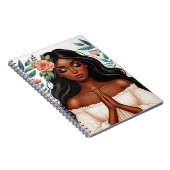 Afro-Amerikaanse vrouw biddende floraal Notitieboek (Rechterzijde)
