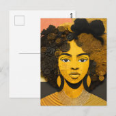 Afro-Amerikaanse vrouw collage Briefkaart (Voorkant / Achterkant)