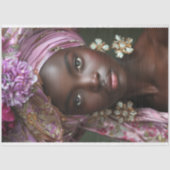 Afro-Amerikaanse vrouw decoupage Tissuepapier (Voorkant)