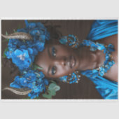 Afro-Amerikaanse vrouw decoupage Tissuepapier (Voorkant)