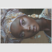 Afro-Amerikaanse vrouw decoupage Tissuepapier (Voorkant)