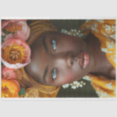 Afro-Amerikaanse vrouw decoupage Tissuepapier (Voorkant)