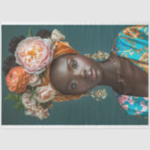  Afro-Amerikaanse vrouw decoupage Tissuepapier (Voorkant)