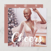 Afro-Amerikaanse vrouw die kanker overleefde is do Feestdagenkaart (Voorkant / Achterkant)