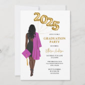 Afro-Amerikaanse vrouw foto Afstuderen Kaart (Voorkant)