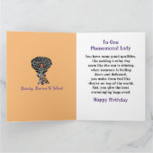 Afro-Amerikaanse Vrouw Gelukkige Verjaardag Kaart (Binnen)