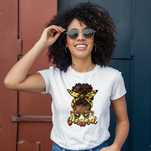 Afro-Amerikaanse vrouw gezegend - Boho T-shirt