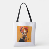 Afro-Amerikaanse vrouw gezegende tote Bag (Achterkant)