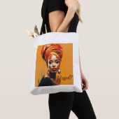 Afro-Amerikaanse vrouw gezegende tote Bag (Dichtbij)