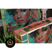 Afro-Amerikaanse vrouw Green Martini Decoupage Tissuepapier