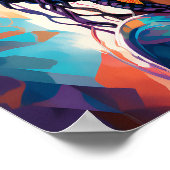 Afro-Amerikaanse vrouw haar haar in een kroon Poster (Hoek)