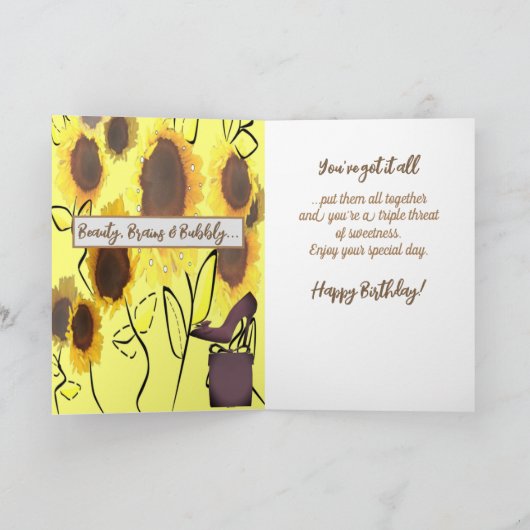 Afro-Amerikaanse vrouw hier is zonnopende dag Bedankkaart (Binnen)