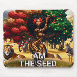 Afro-Amerikaanse vrouw inspirerend quote kantoor Muismat