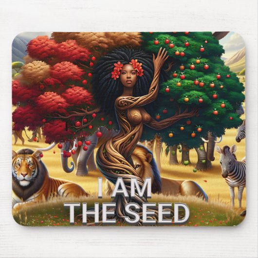 Afro-Amerikaanse vrouw inspirerend quote kantoor Muismat (Voorkant)