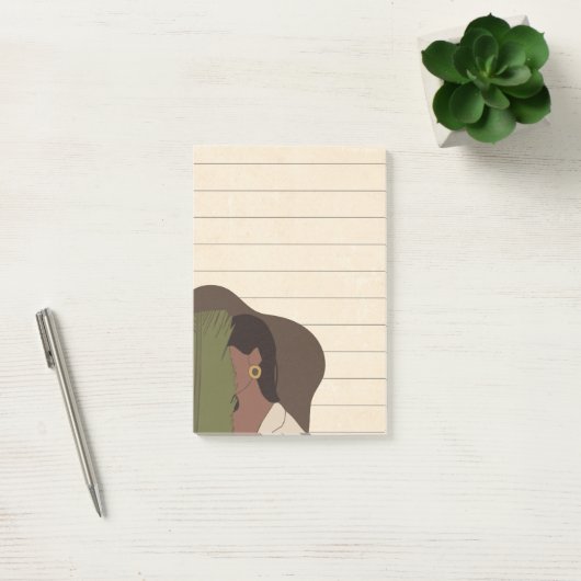 Afro-Amerikaanse vrouw levensstijl gevoerd kleveri Post-it® Notes (Kantoor)
