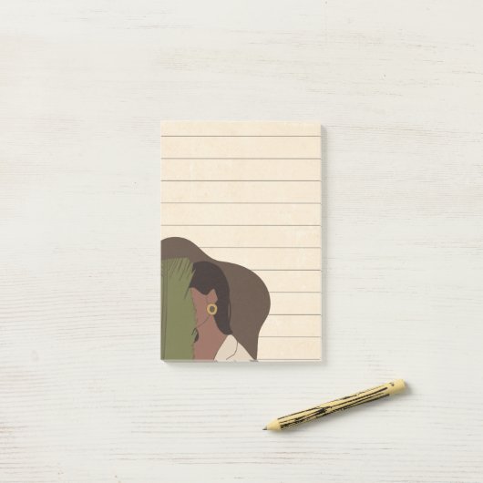 Afro-Amerikaanse vrouw levensstijl gevoerd kleveri Post-it® Notes (Op bureau)