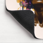 Afro-Amerikaanse Vrouw met Bloemen Afro Haar (3) Muismat (Hoek)