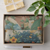 Afro-Amerikaanse vrouw met bloemen - Decoupage Tissuepapier (Geschenk)