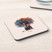 Afro-Amerikaanse vrouw met boomversierd haar Bier Onderzetter (Linkerzijde)