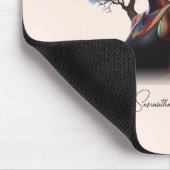 Afro-Amerikaanse vrouw met boomversierd haar Muismat (Hoek)