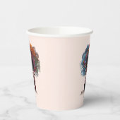 Afro-Amerikaanse vrouw met boomversierd haar Papieren Bekers (Links)