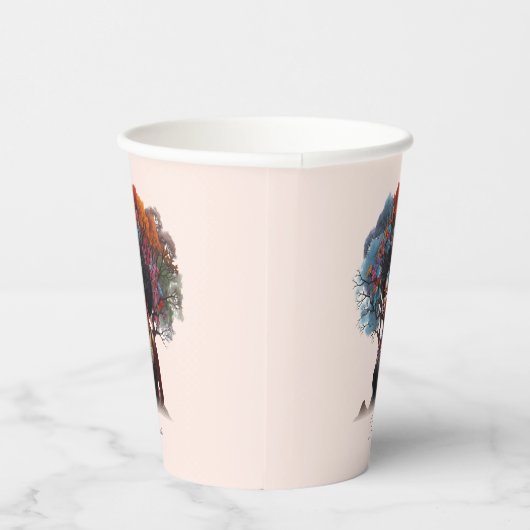 Afro-Amerikaanse vrouw met boomversierd haar Papieren Bekers (Rechts)