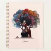 Afro-Amerikaanse vrouw met boomversierd haar Planner (Voorkant)