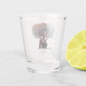 Afro-Amerikaanse vrouw met boomversierd haar Shot Glas (Achterkant)