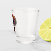 Afro-Amerikaanse vrouw met boomversierd haar Shot Glas (Rechts)