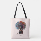 Afro-Amerikaanse vrouw met boomversierd haar Tote Bag (Achterkant)