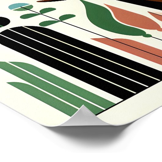 Afro-Amerikaanse vrouw met een vlinder Poster (Hoek)