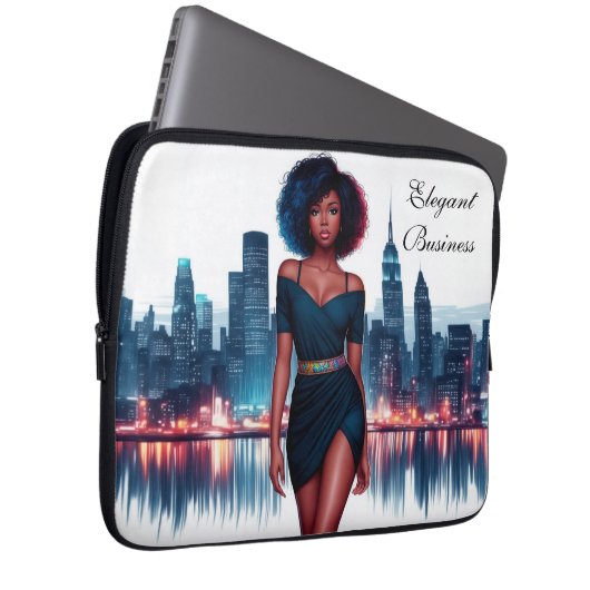 Afro-Amerikaanse vrouw modern decor  Laptop Sleeve (Voorkant Rechts)