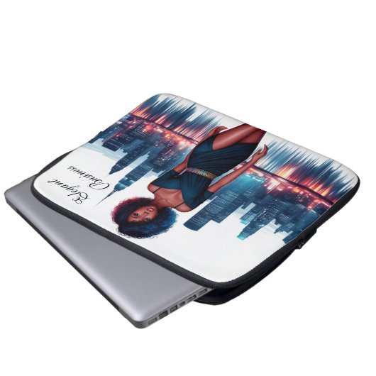 Afro-Amerikaanse vrouw modern decor  Laptop Sleeve (Voorkant onderkant)