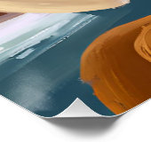 Afro-Amerikaanse vrouw nipt cacao in de winter Perfect Poster (Hoek)