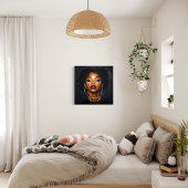 Afro-Amerikaanse vrouw portretkunst Canvas Afdruk
