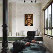 Afro-Amerikaanse vrouw portretkunst Canvas Afdruk