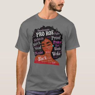 Afro-Amerikaanse vrouw Pro Roe Afro T-shirt