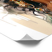 Afro-Amerikaanse Vrouw Rood en Groen Schilderen Poster (Hoek)