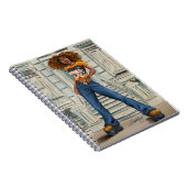 Afro-Amerikaanse vrouw Spiral Foto Notitieboek (Rechterzijde)