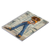 Afro-Amerikaanse vrouw Spiral Foto Notitieboek (Linkerzijde)