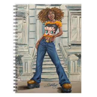 Afro-Amerikaanse vrouw Spiral Foto Notitieboek