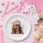 Afro-Amerikaanse vrouw Thanksgiving Papieren Bordje (Feest)