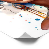 Afro-Amerikaanse Vrouw Waterverf Schilderij Poster (Hoek)