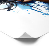 Afro-Amerikaanse Vrouw Waterverf Schilderij Poster (Hoek)