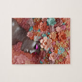 Afro-Amerikaanse vrouw zwart koningin melanine pop Legpuzzel (Horizontaal)